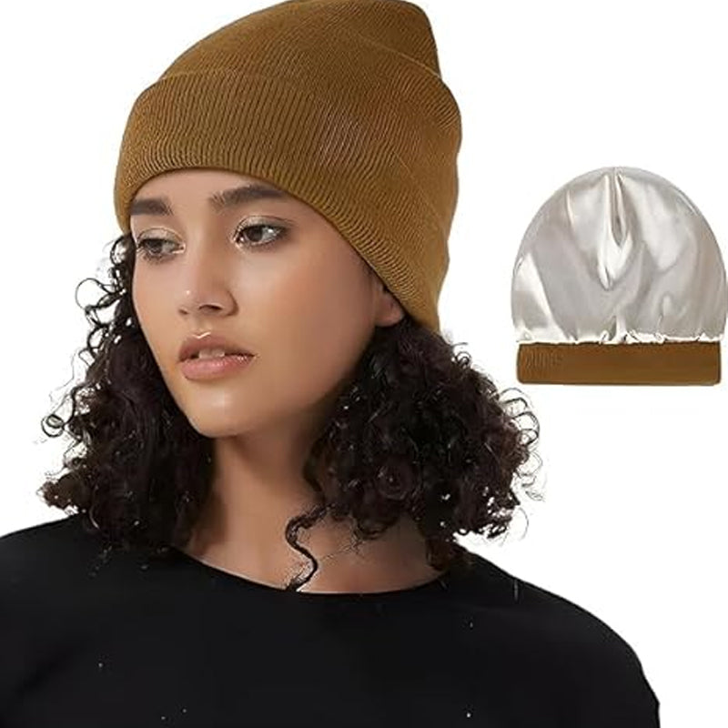 Warme gebreide wollen muts