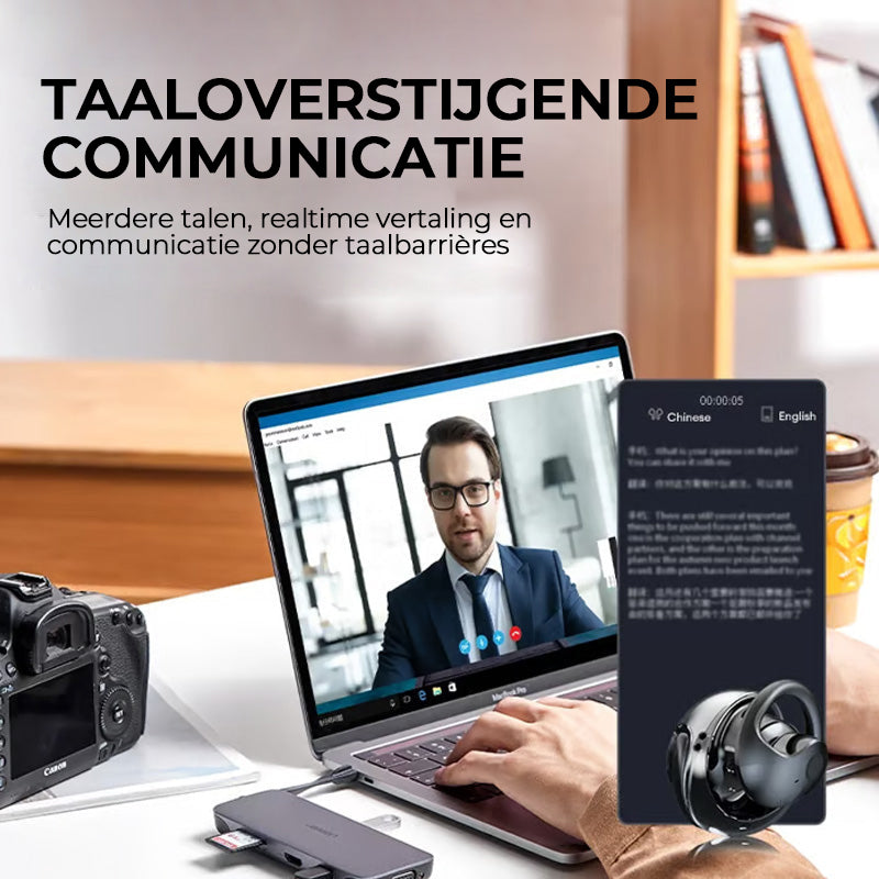 Draadloze Bluetooth-vertaaloordopjes