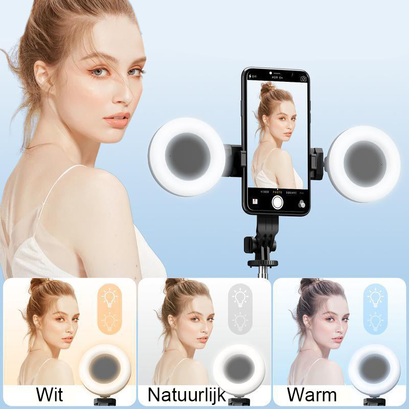 Nieuwe 6-in-1 selfiestick met invullicht