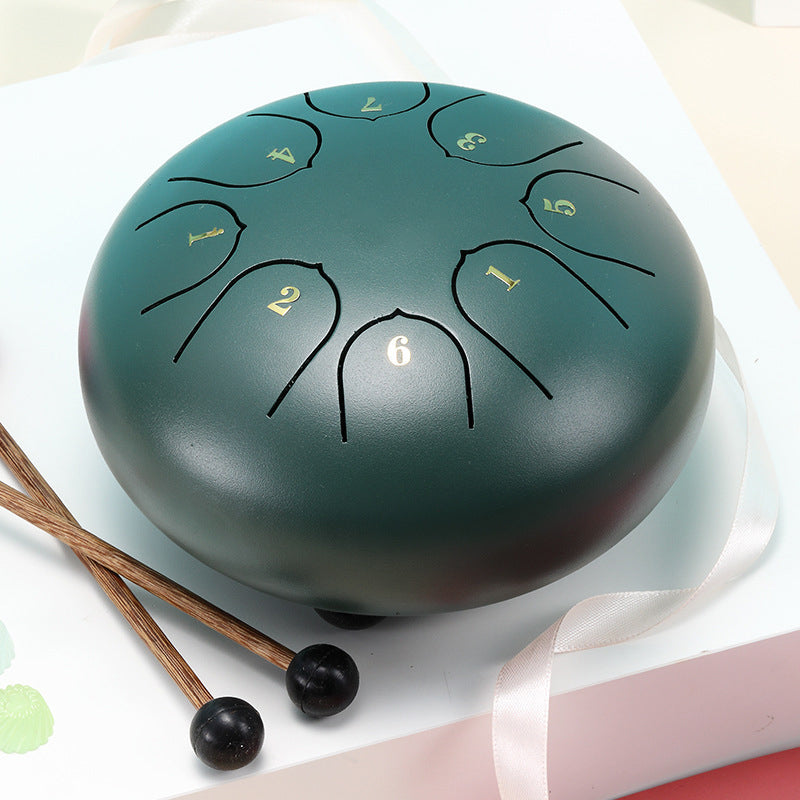 Boeddha stenen mini stalen tongdrum 6 inch geluid genezend drumstel