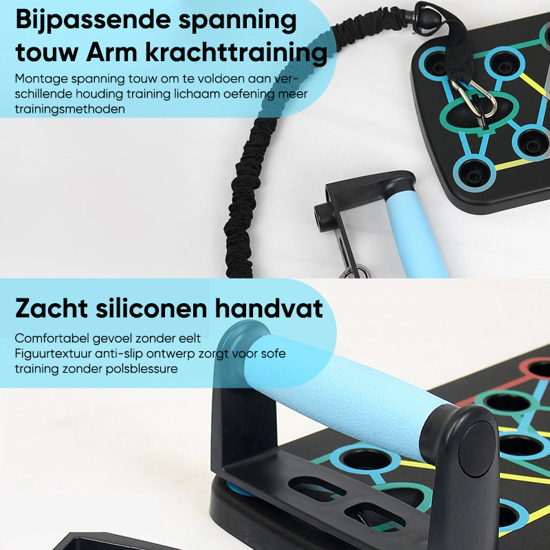 Opvouwbare push-up multi-spiertrainer