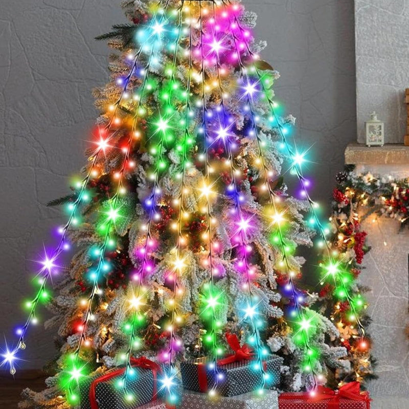 Kerstboomwatervalverlichting met ring