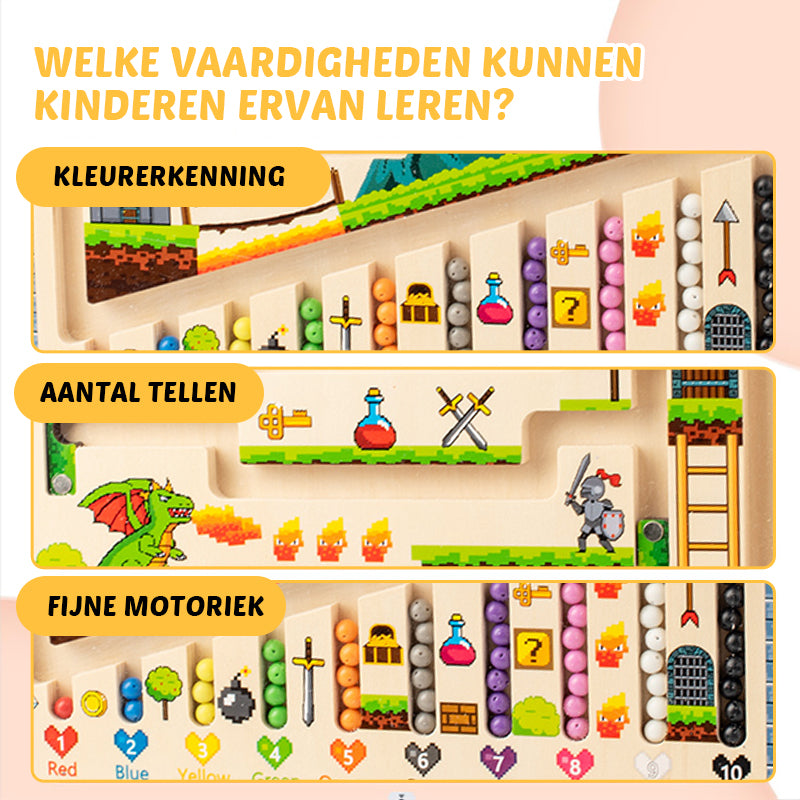 Magnetisch kleuren- en nummerdoolhof