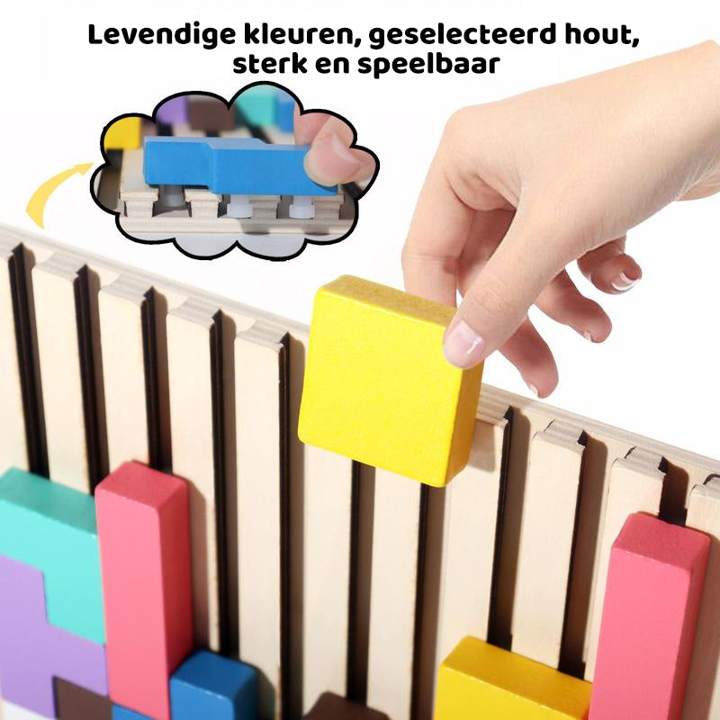 Houten Stapelpuzzelset