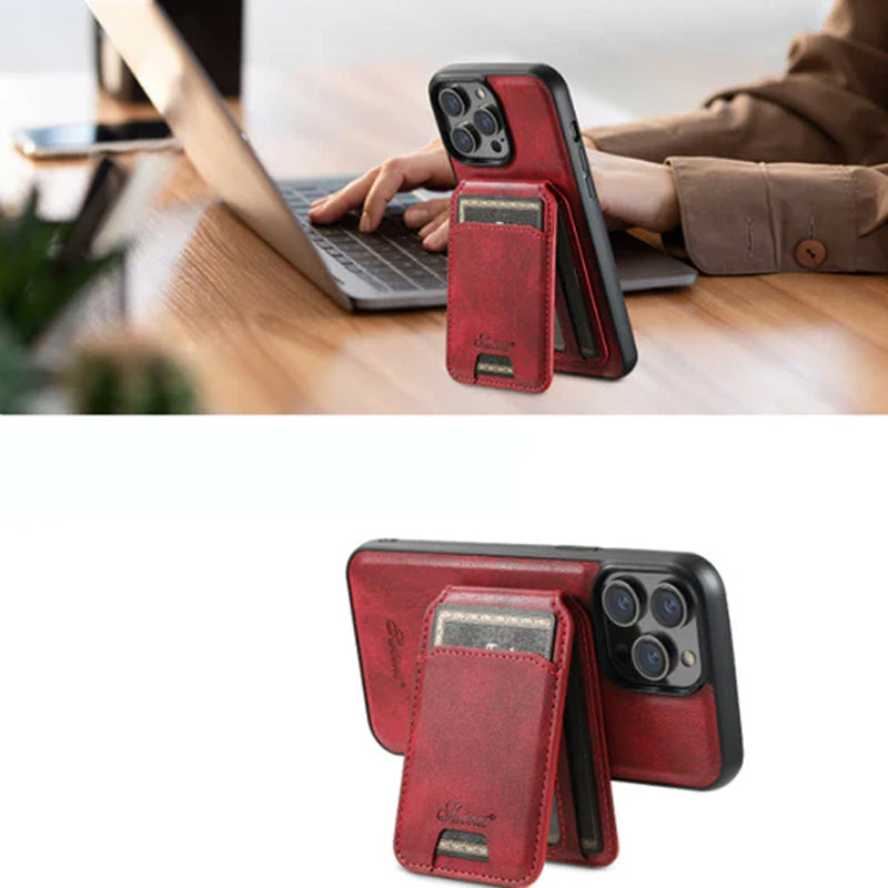 Leren kaarthouder telefoonhoesje