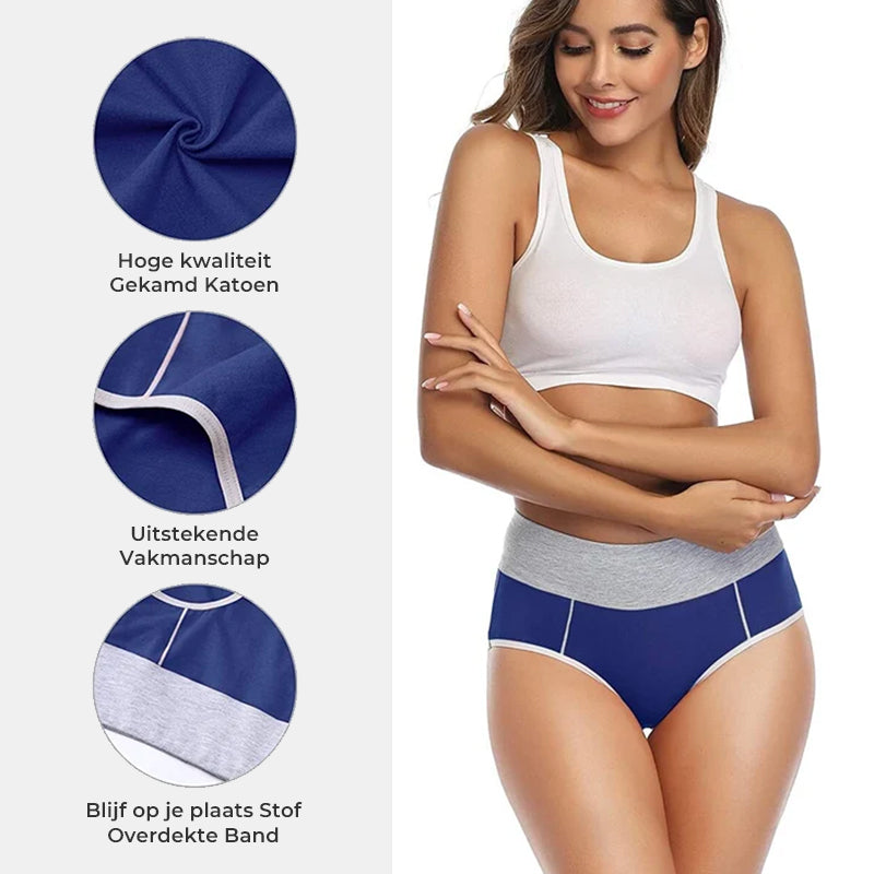 Nieuwe grote maten katoenen slip met hoge taille