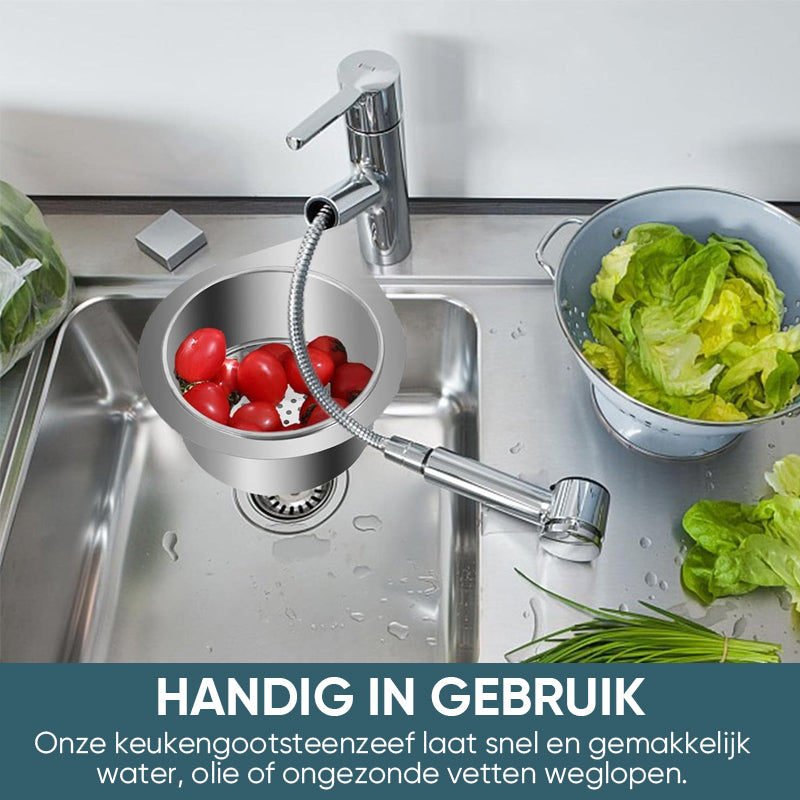 Roestvrijstalen Swan Gootsteenzeefmand