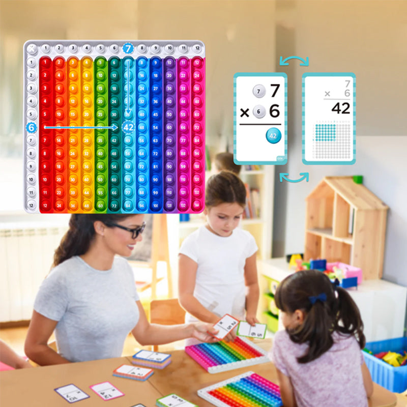 Wiskundeflitskaarten en Pop Fidget-diagram