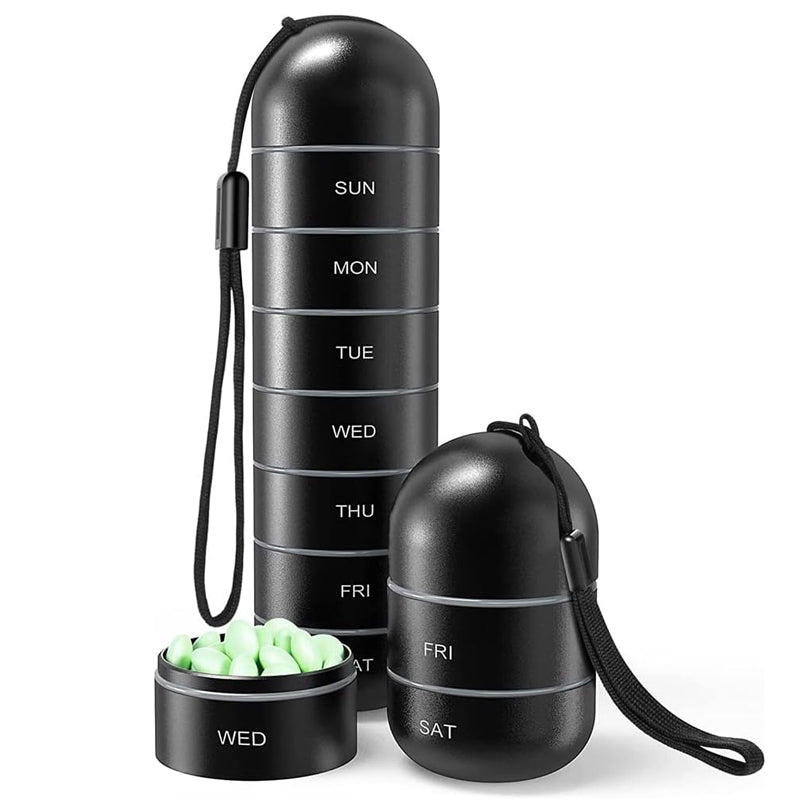 7 dagen draagbare pillendoos voor op reis