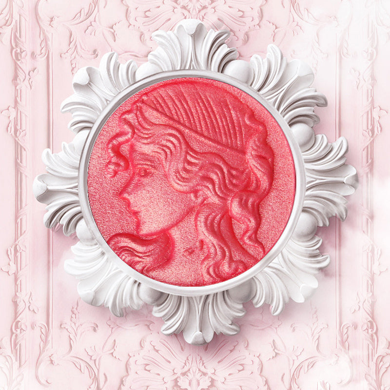 Glad poederblush-palet met reliëf voor de wangen