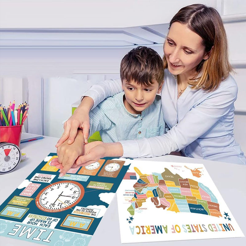 Boho PreK Educatieve posters 16 stuks