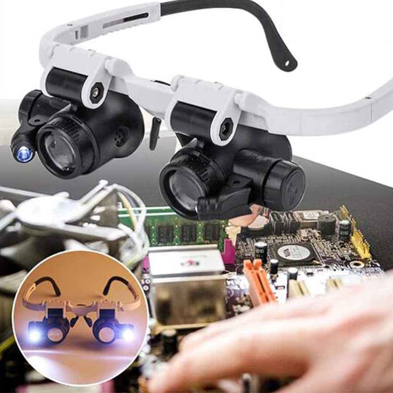 Magnifying Glasses with LED Lights for Dual Eyes