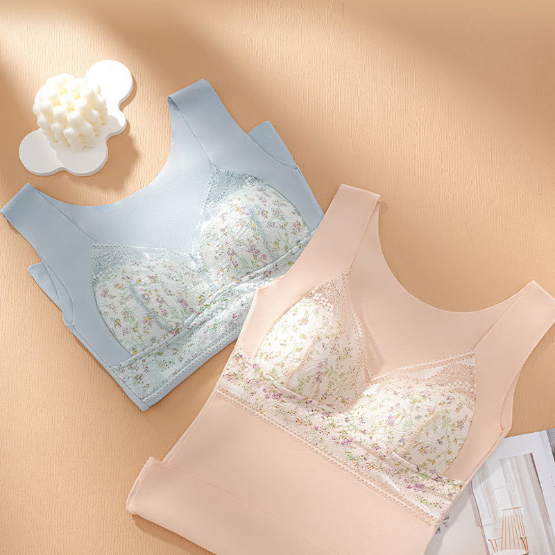 2-in-1 Ingebouwde BH Thermisch ondergoed van kant