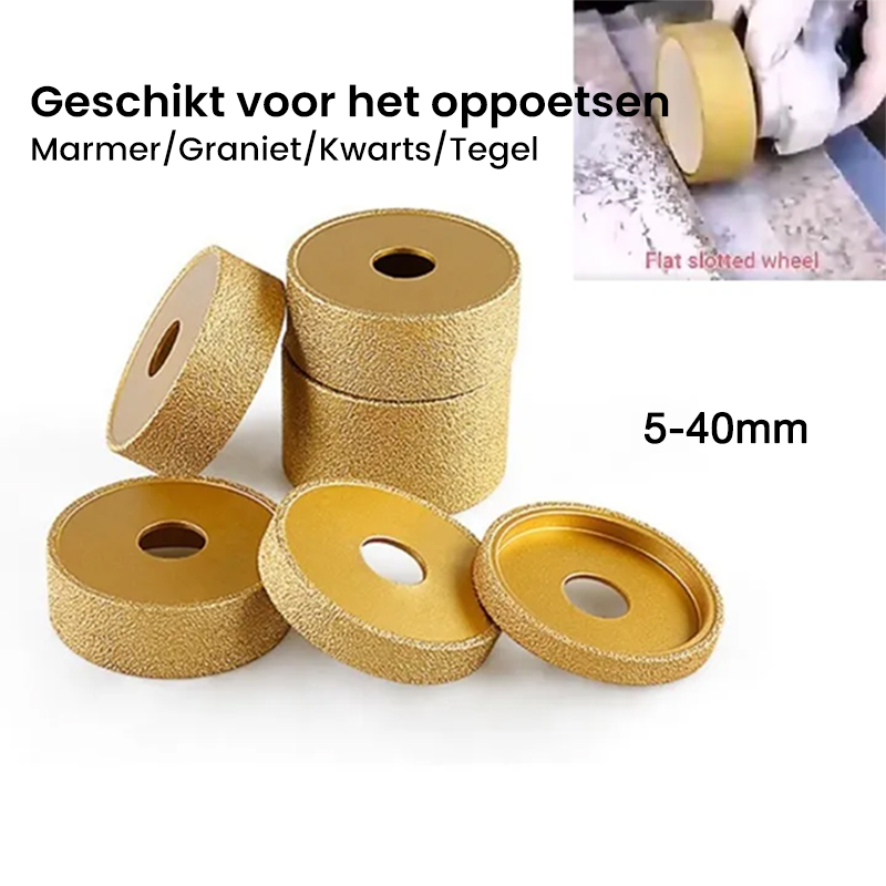 Rechte Rand Vacuüm Droog Gegroefde Diamantslijper