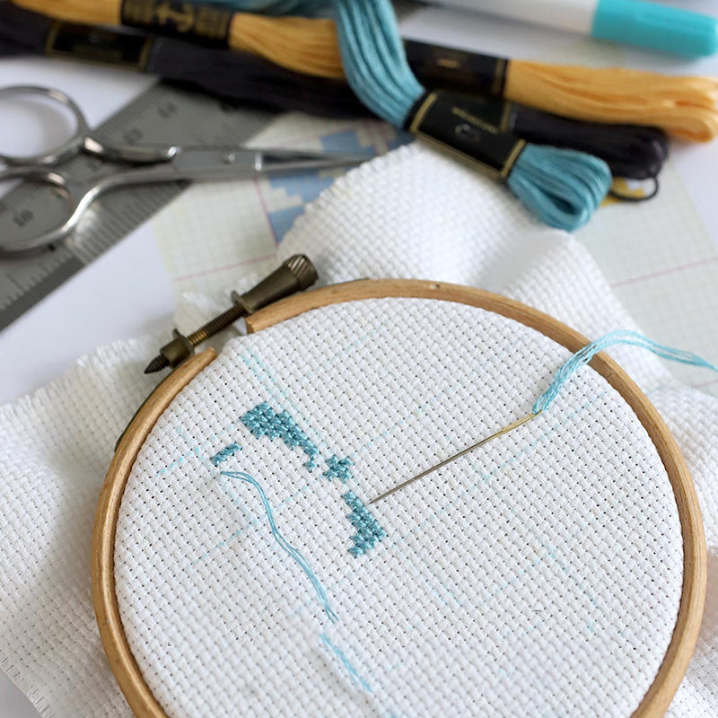 Kruissteek kerstadventskalender