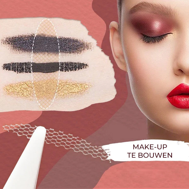 Lijmvrije onzichtbare dubbele ooglidsticker Sticker