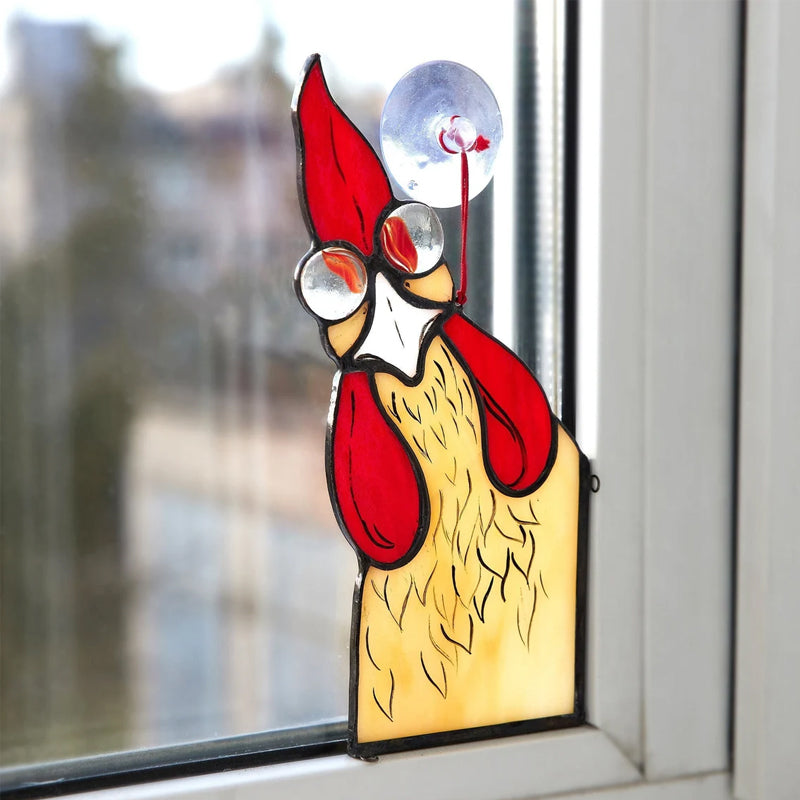 Grappige raamhoekdecoratie