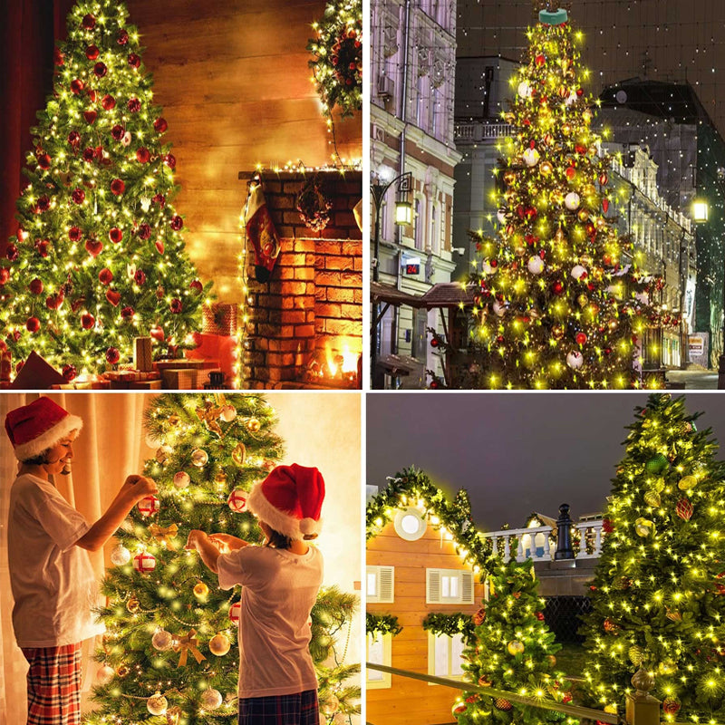 Kerstboomwatervalverlichting met ring