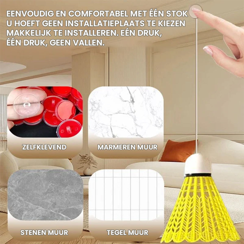 Automatic rebound badminton trainer