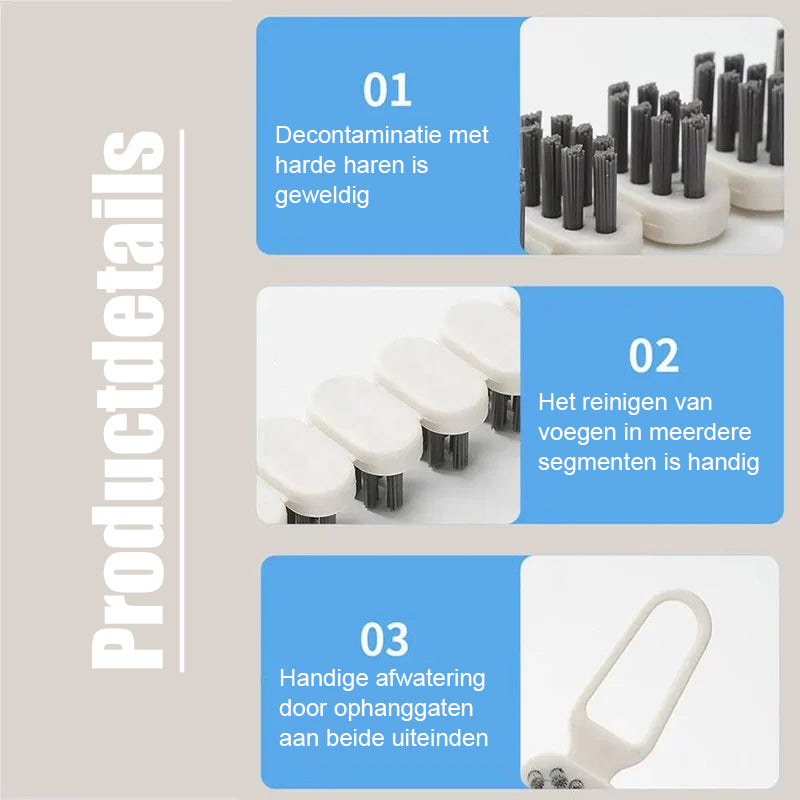 Buigbare multifunctionele reinigingsborstel