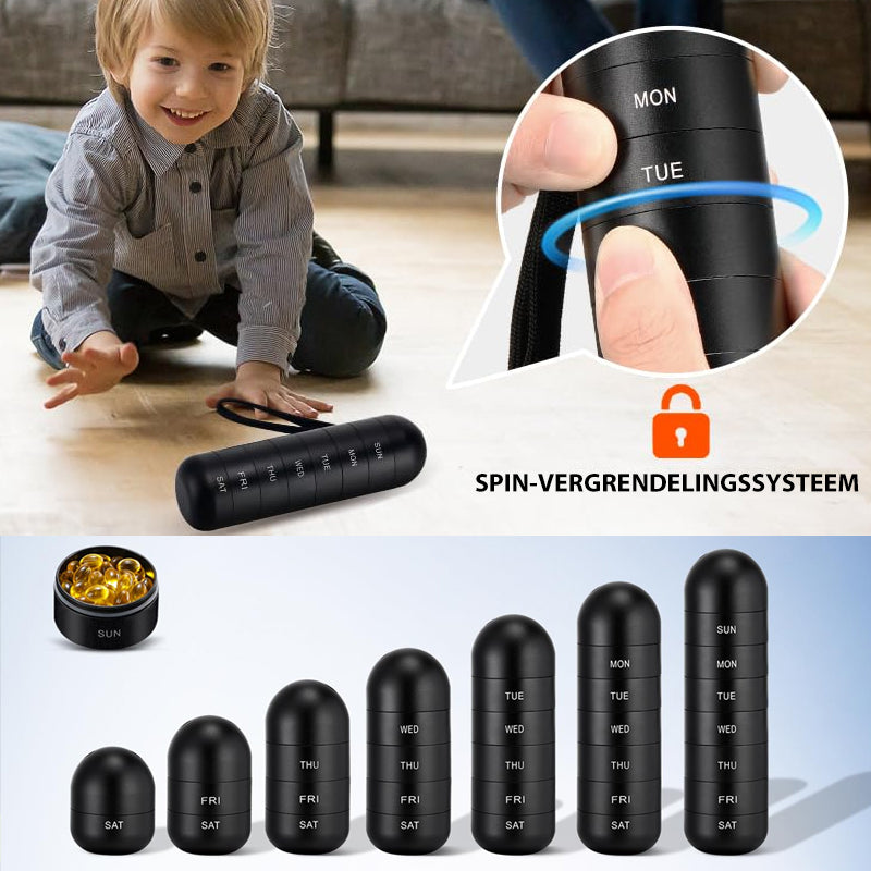 7 dagen draagbare pillendoos voor op reis