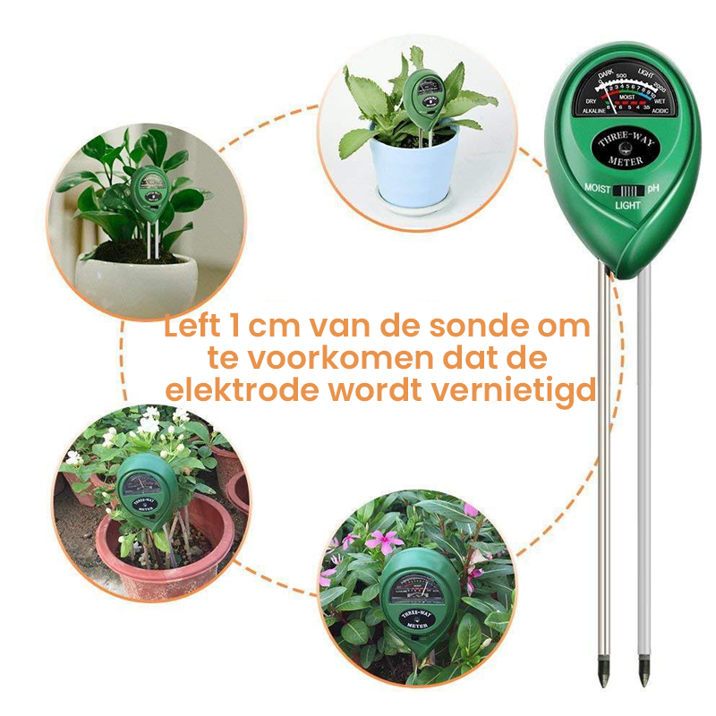 3-in-1 grondtestersets met vocht