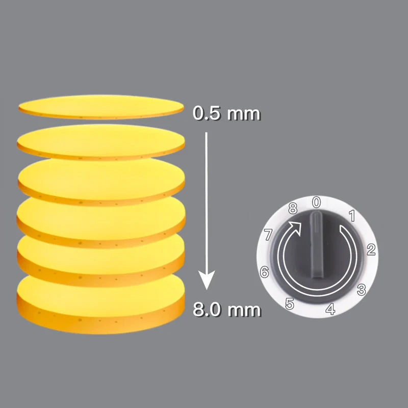 Verstelbare veilige groentesnijder