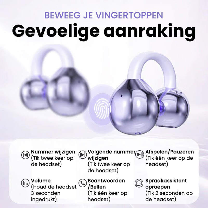AI Vertaling Open-Oor Clip Bluetooth Hoofdtelefoon