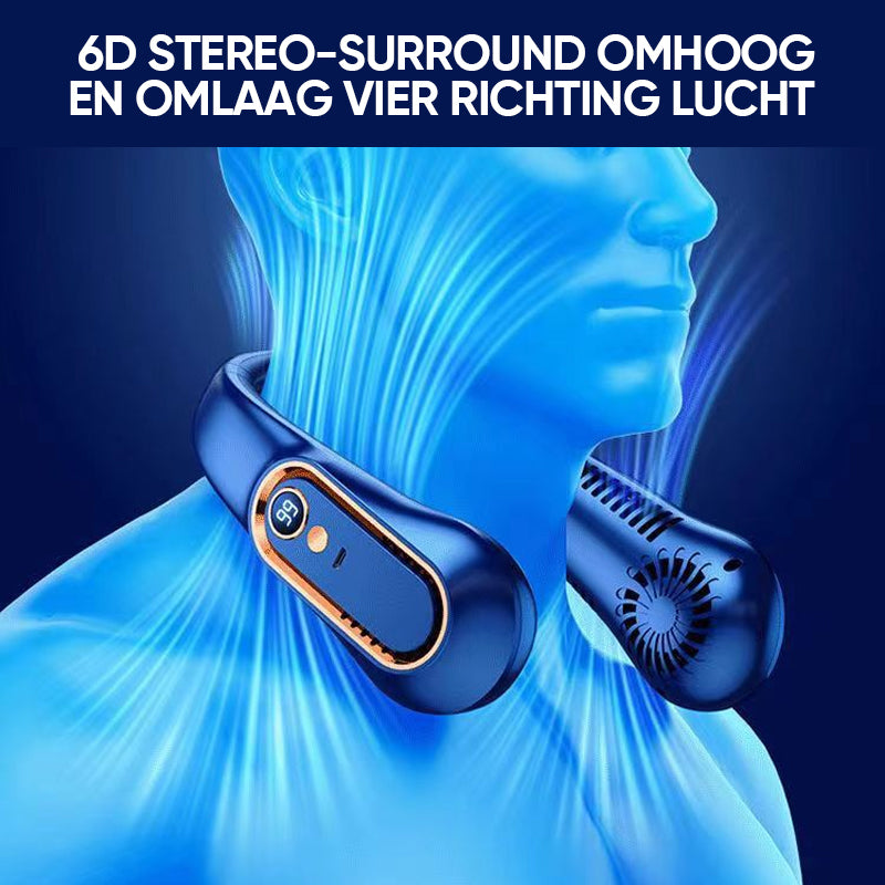 Nekventilator Oplaadbare USB-koelventilator 5 snelheden instelbaar