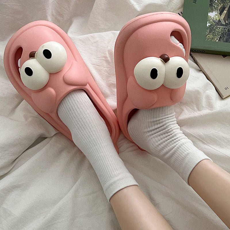 Grote ogen hond pantoffel