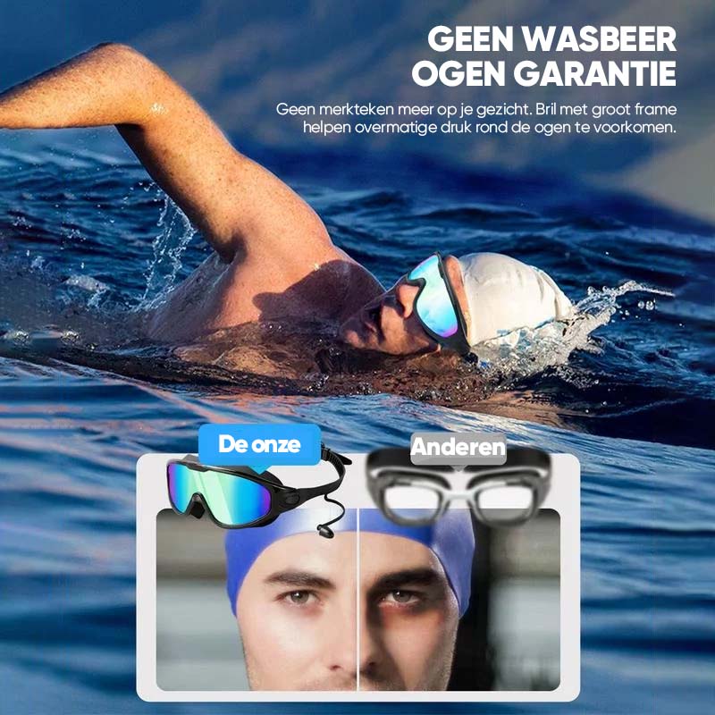 Brede weergave anti-condens zwembril