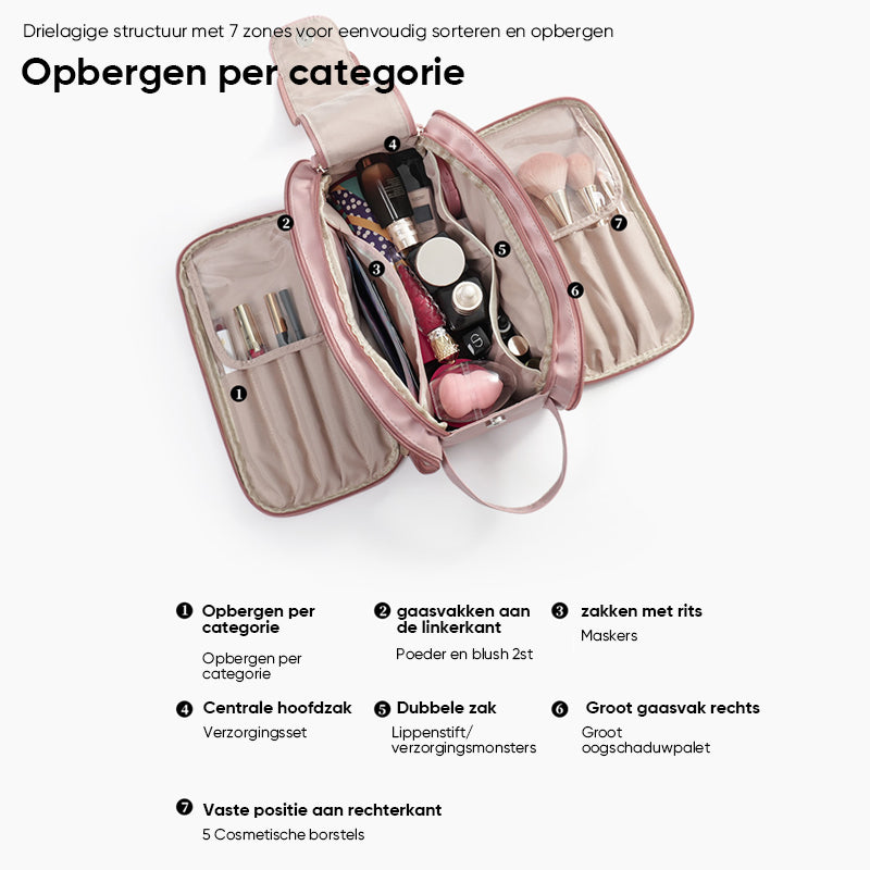 Cosmetische reistas met grote capaciteit