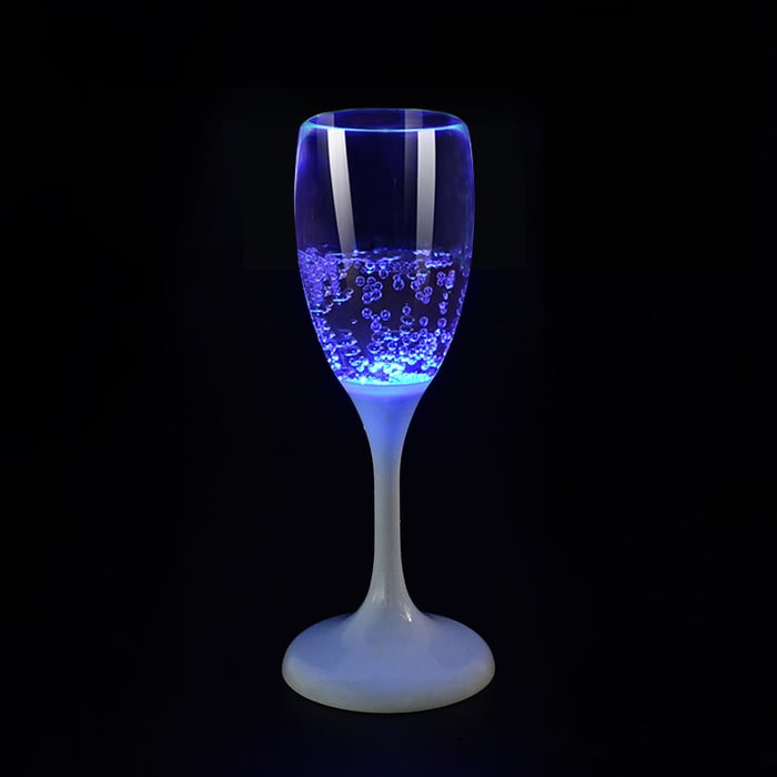 Lichtgevend champagneglas