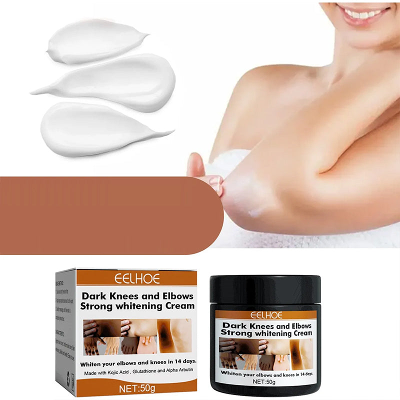 Donkere knieën en ellebogen Sterke bleekcrème