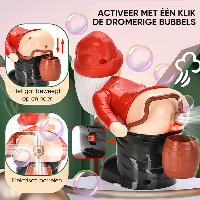 Grappige kerstman bellenblaasmachine