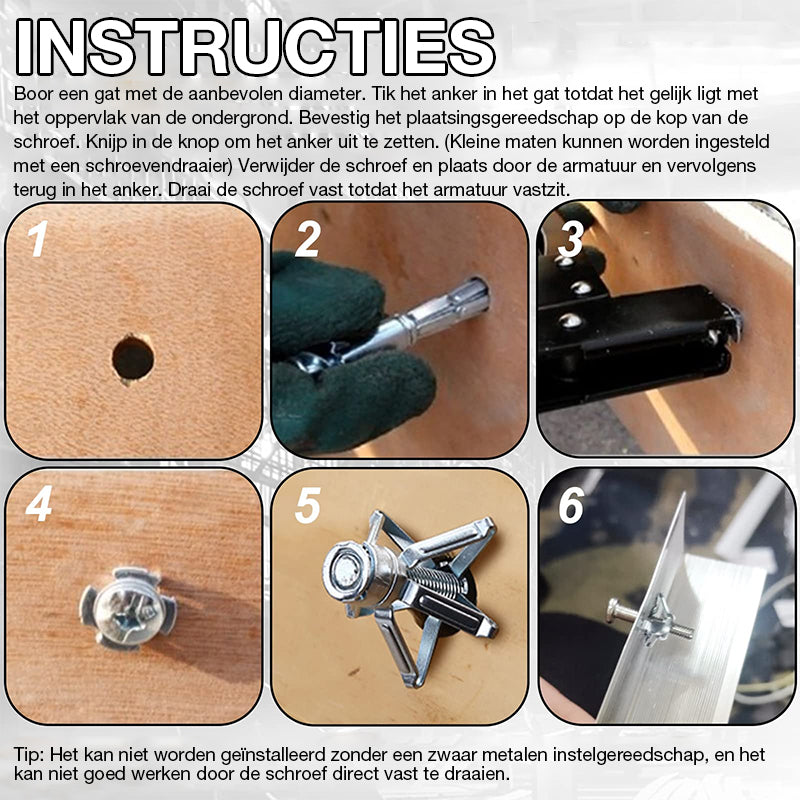 Expansieschroef Bloembladmoer (50 stuks)