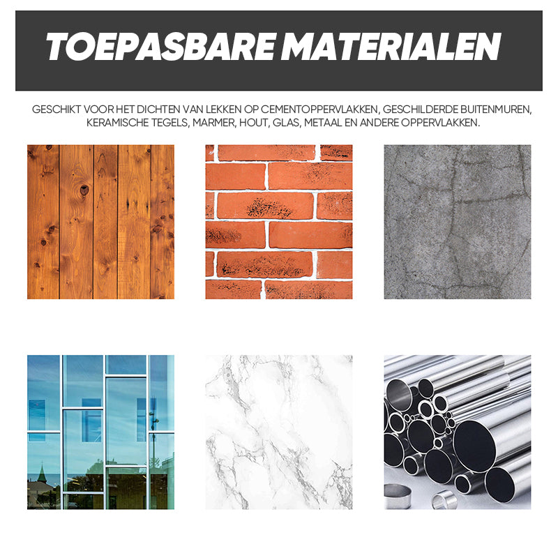 Heldere waterdichte patch- en afdichtingsvloeistof