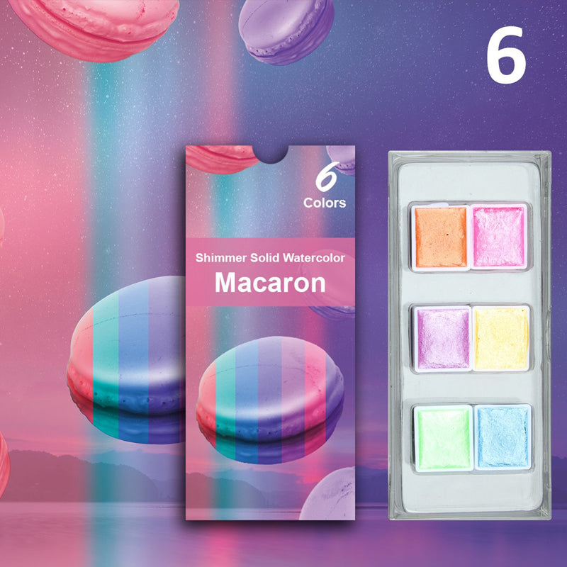 6/12 kleuren solide aquarelverfset