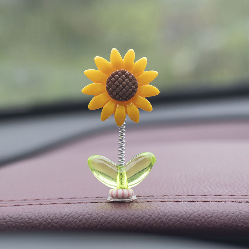 Schattig zonnebloem auto-ornament