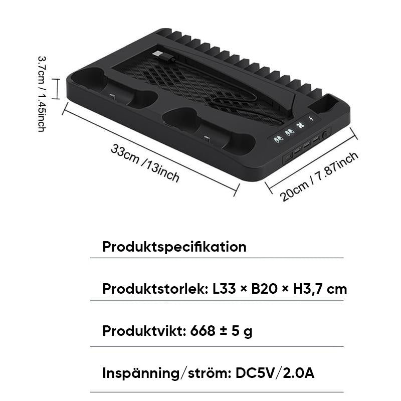 Oplaadbasis-koelbeugel voor dubbele PS5-controller