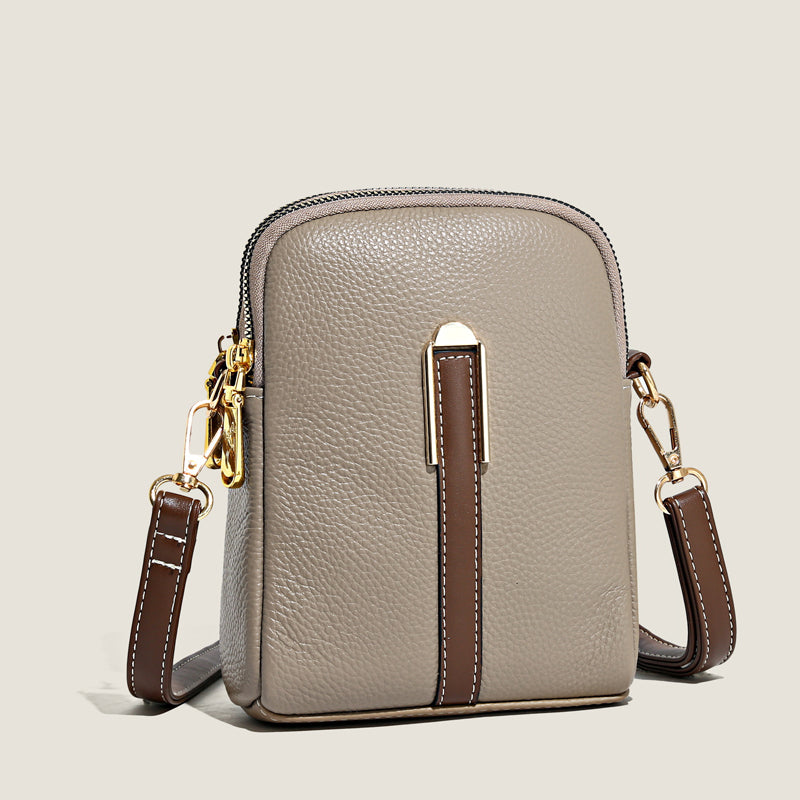 Lychee patroon lederen mobiele telefoon tas