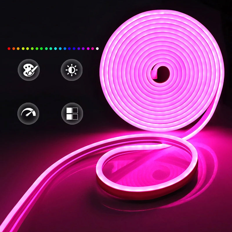 Verlichte muziek-neonstrip