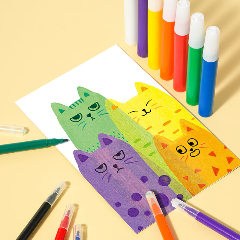 Creatieve Rainbow Scratch Art ansichtkaartenset voor kinderen