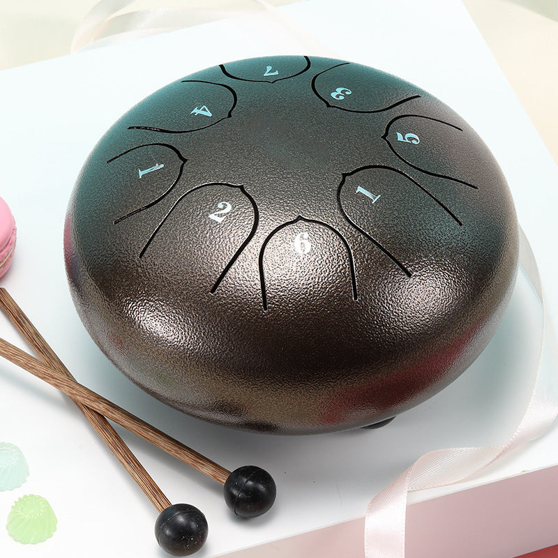 Boeddha stenen mini stalen tongdrum 6 inch geluid genezend drumstel