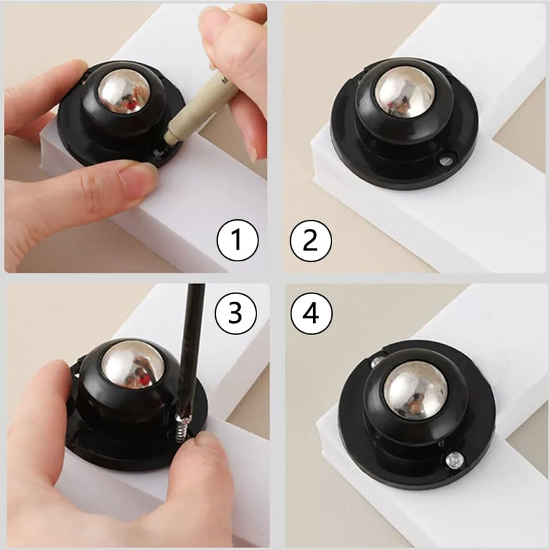 Zelfklevende kogellagervielrichtingswiel stille wiel