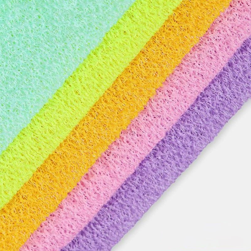 Rekbare rugwrijfbadhanddoek