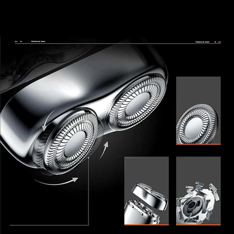 Oplaadbaar waterdicht compact elektrisch scheerapparaat voor thuis, auto, reizen