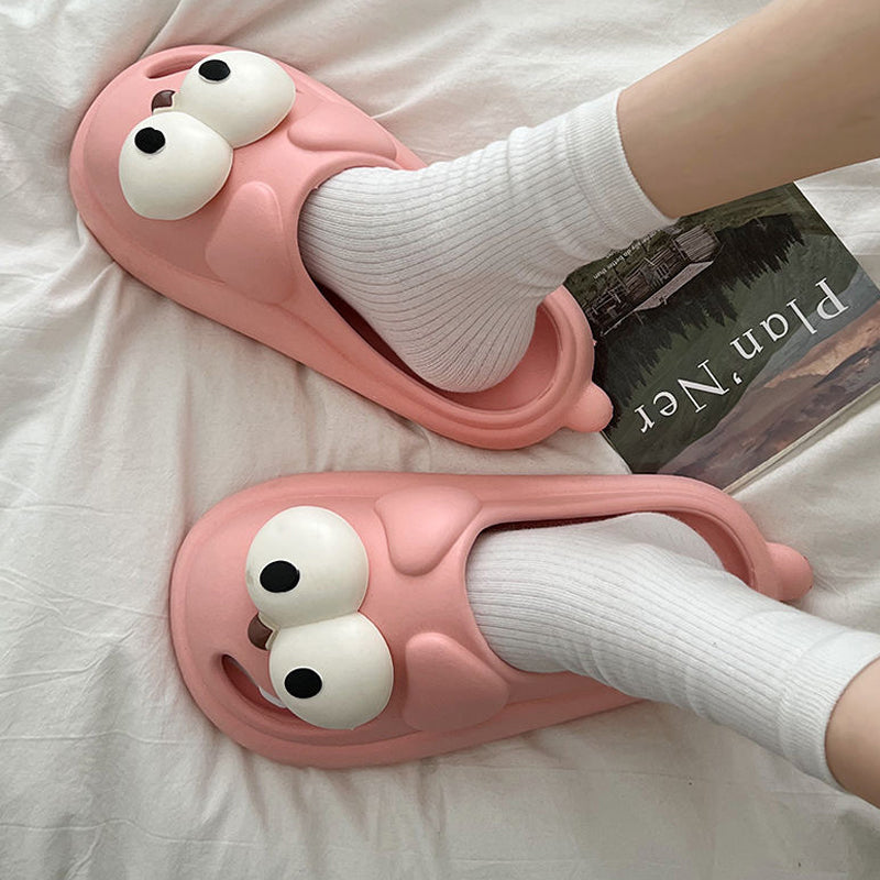 Grote ogen hond pantoffel