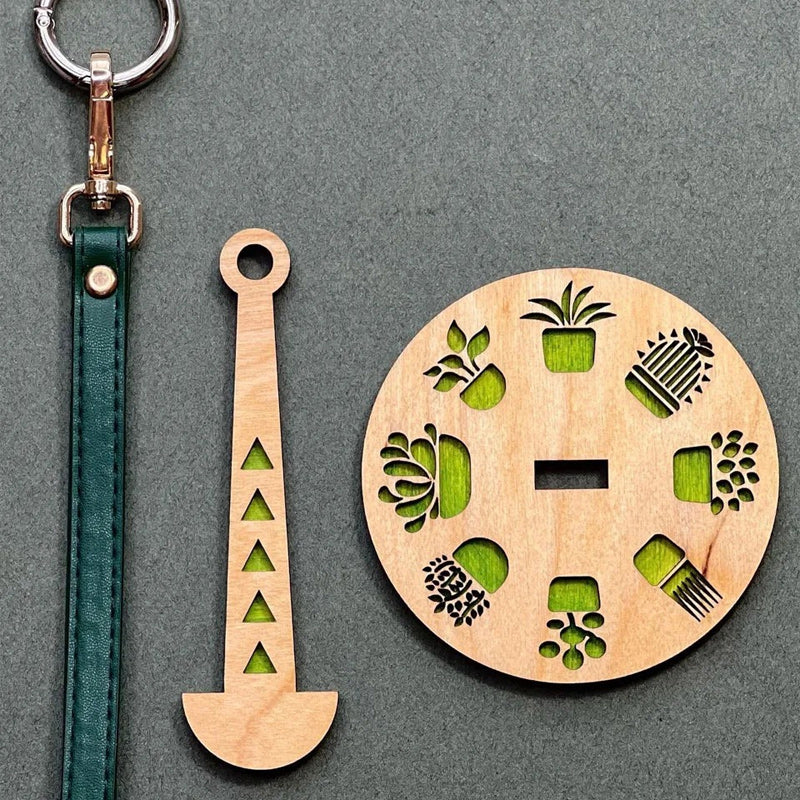 Houten polsgarenhouder