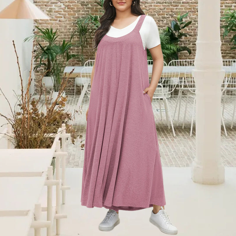 Jumpsuit met zakken en verstelbare bandjes